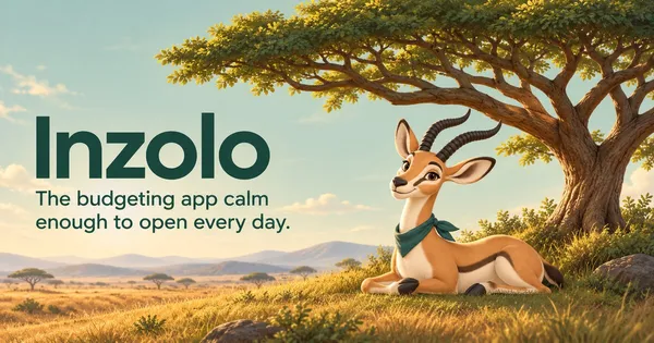 Inzolo's gazelle mascot in a green bandana, waving