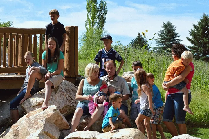 Family picture in Eden, UT